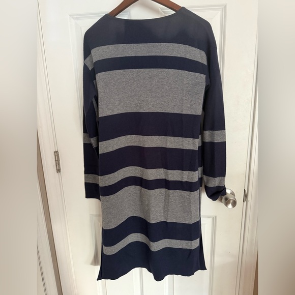 Athleta Reversible Explore Open Front Longline Cardigan Navy Gray Stripe - XXS - Picture 9 of 11